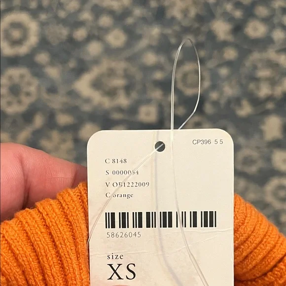 Free People Carly Swift Knit Orange Cropped Pullover Modern Sweater Bohemian - Picture 12 of 12